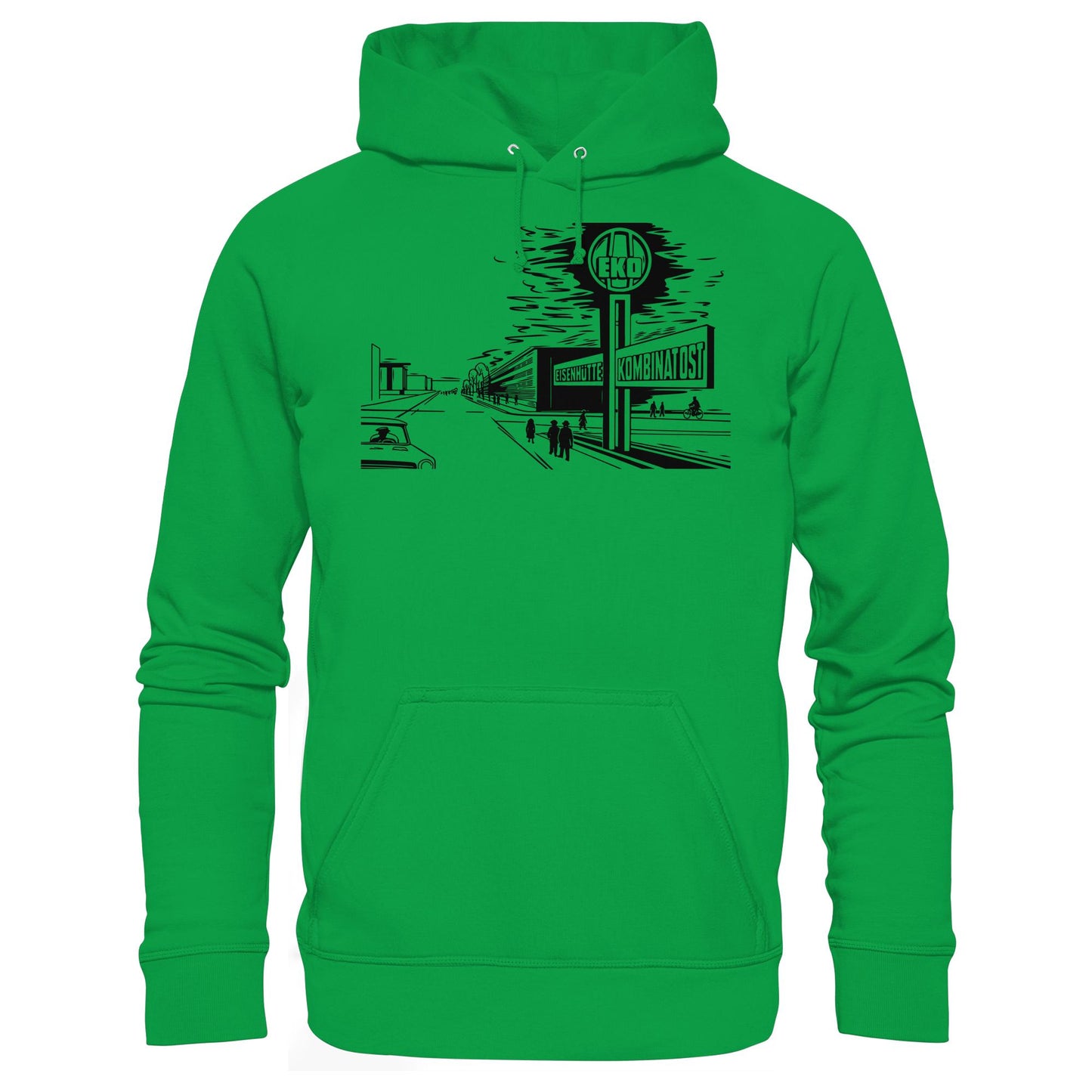 DDR Ostalgie Kapuze / Hoodie Unisex • EISENHÜTTENKOMBINAT OST (EKO) - ORIGINAL POSTSTEMPEL
