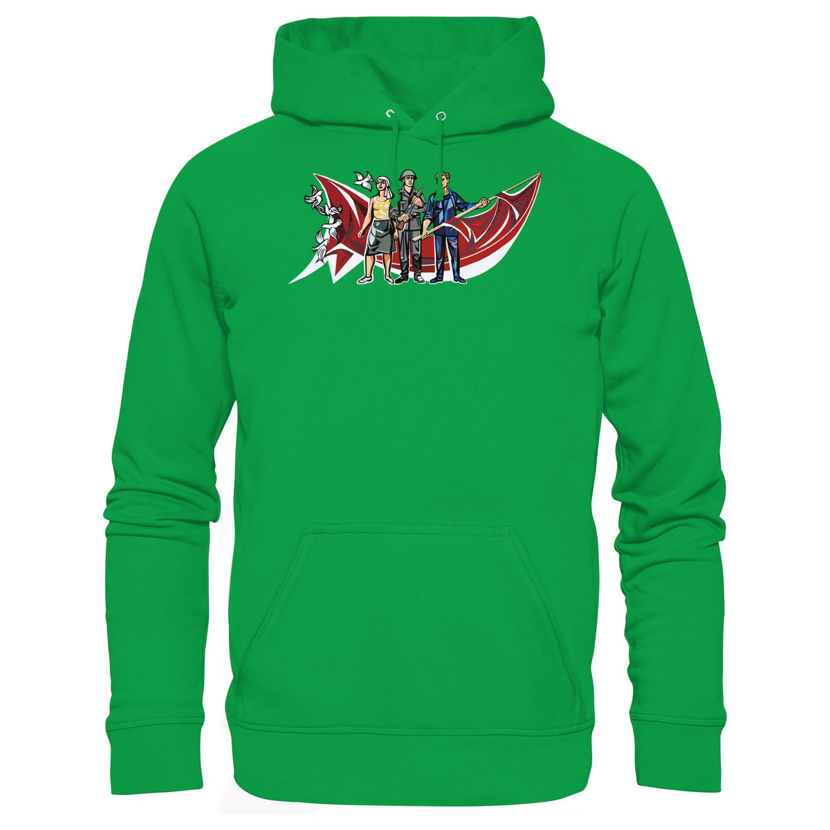 WALTER WOMACKA - BÄUERIN, NVA-SOLDAT & ARBEITER (MOSAIK HAUS DES LEHRERS, 1964) | DDR Ostalgie Kapuze / Hoodie Unisex