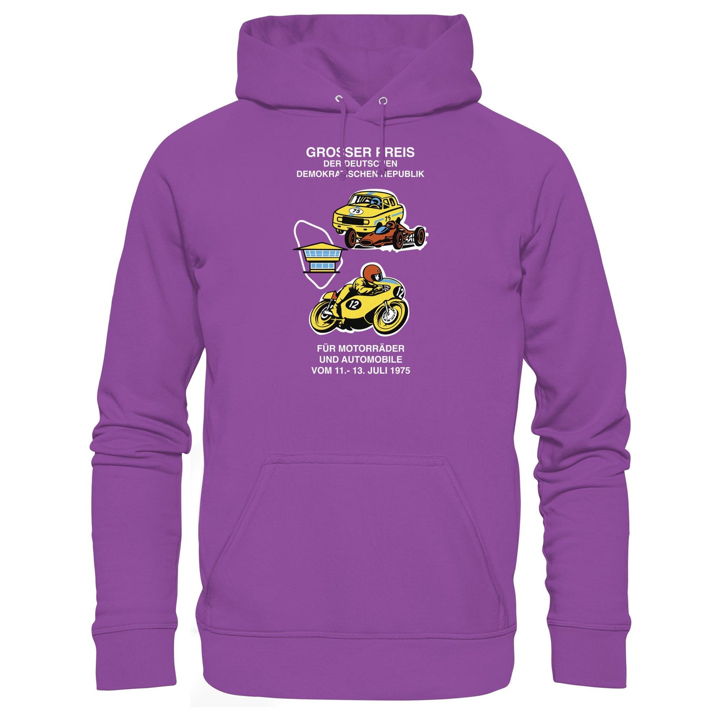 DDR Ostalgie Kapuze / Hoodie Unisex • GROSSER PREIS DER DDR 1975
