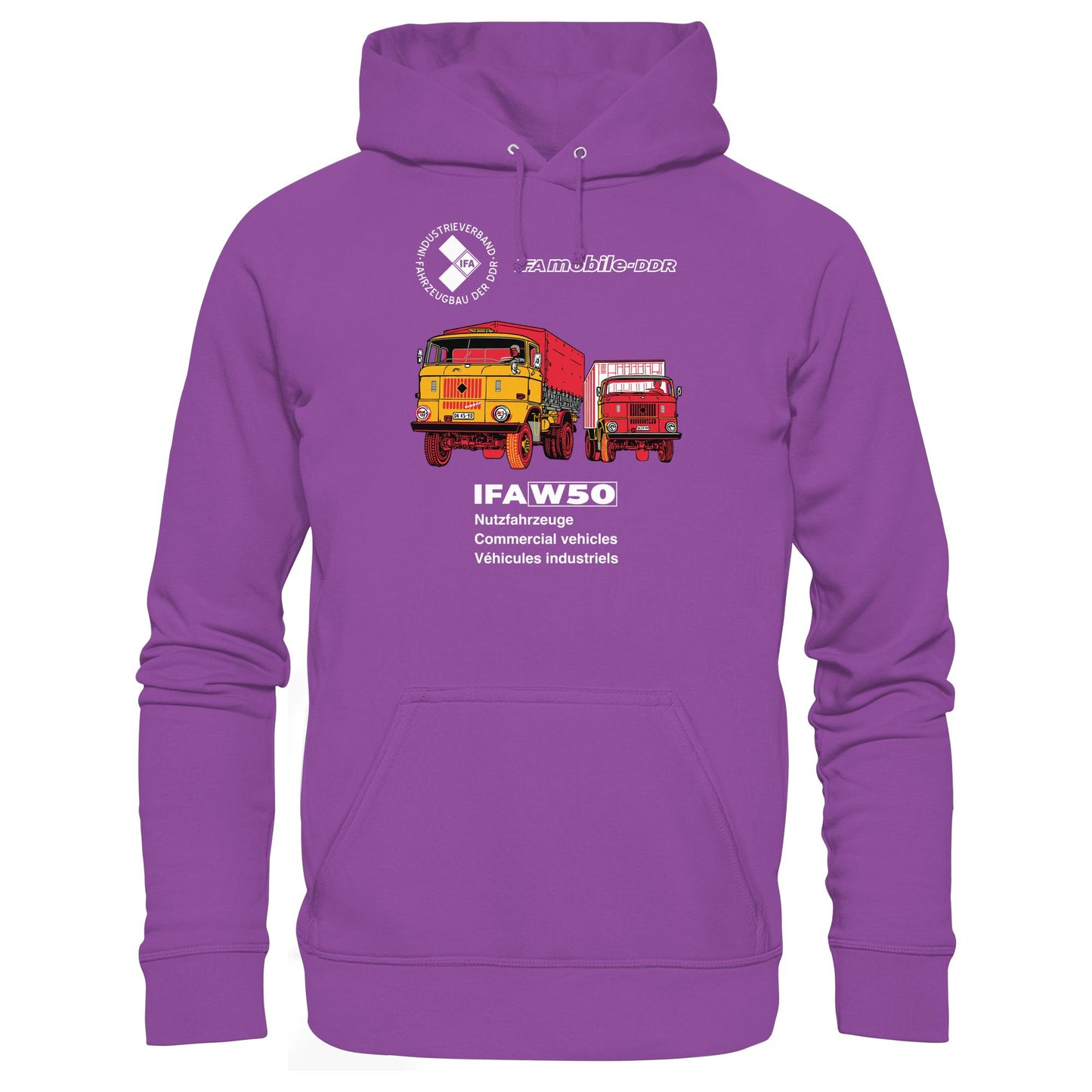 DDR Ostalgie Kapuze / Hoodie Unisex • IFA W50 (ORIGINAL POSTER)