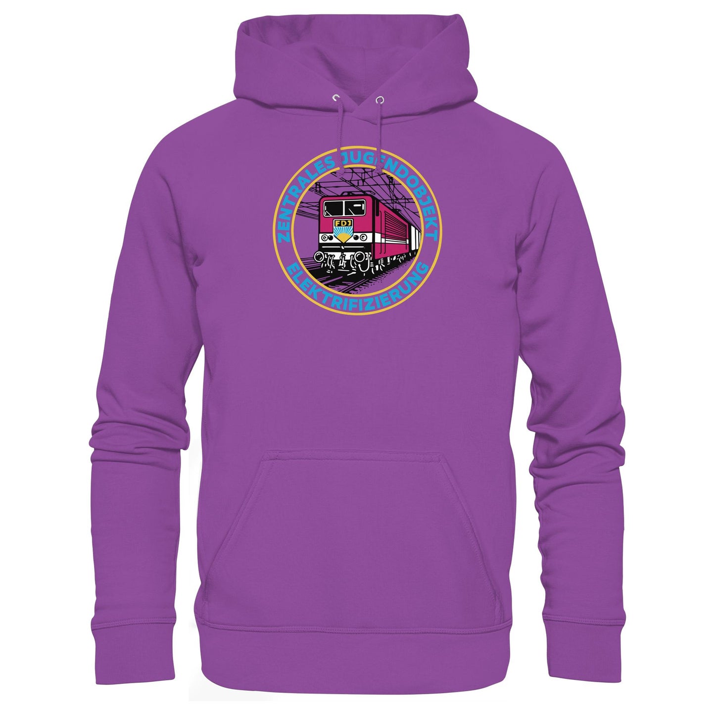 DDR Ostalgie Kapuze / Hoodie Unisex • DR - FDJ ZENTRALES JUGENDOBJEKT ELEKTRIFIZIERUNG