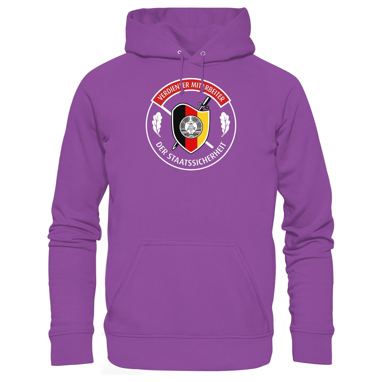 DDR Ostalgie Kapuze / Hoodie Unisex • VERDIENTER MITARBEITER DER STAATSSICHERHEIT (ORIGINAL ORDEN)