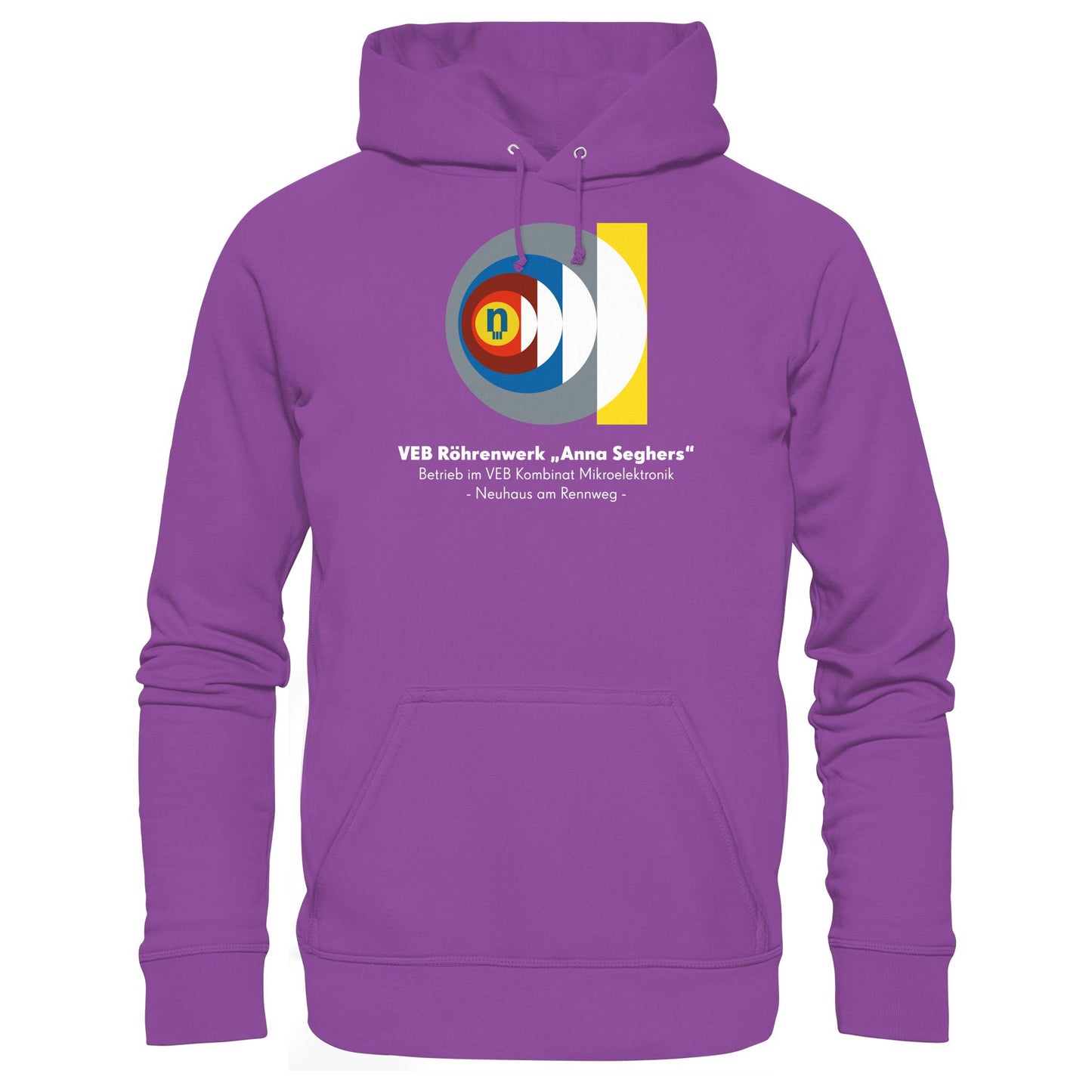 DDR Ostalgie Kapuze / Hoodie Unisex • VEB RÖHRENWERK ANNA SEGHERS - NEUHAUS