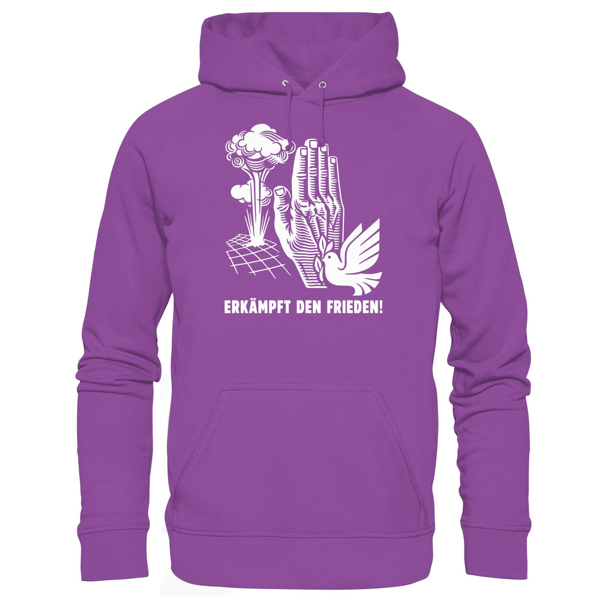 DDR Ostalgie Kapuze / Hoodie Unisex • ERKÄMPFT DEN FRIEDEN! (ORIGINAL-PLAKAT)