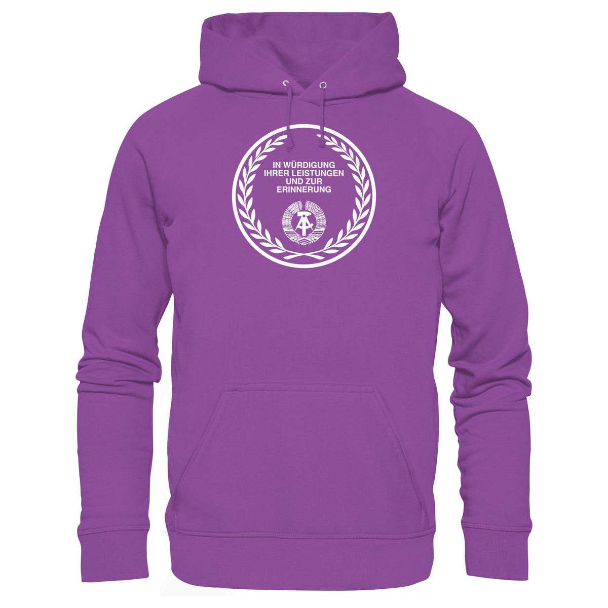 DDR Ostalgie Kapuze / Hoodie Unisex • EHRENMÜNZE - IN WÜRDIGUNG IHRER LEISTUNGEN