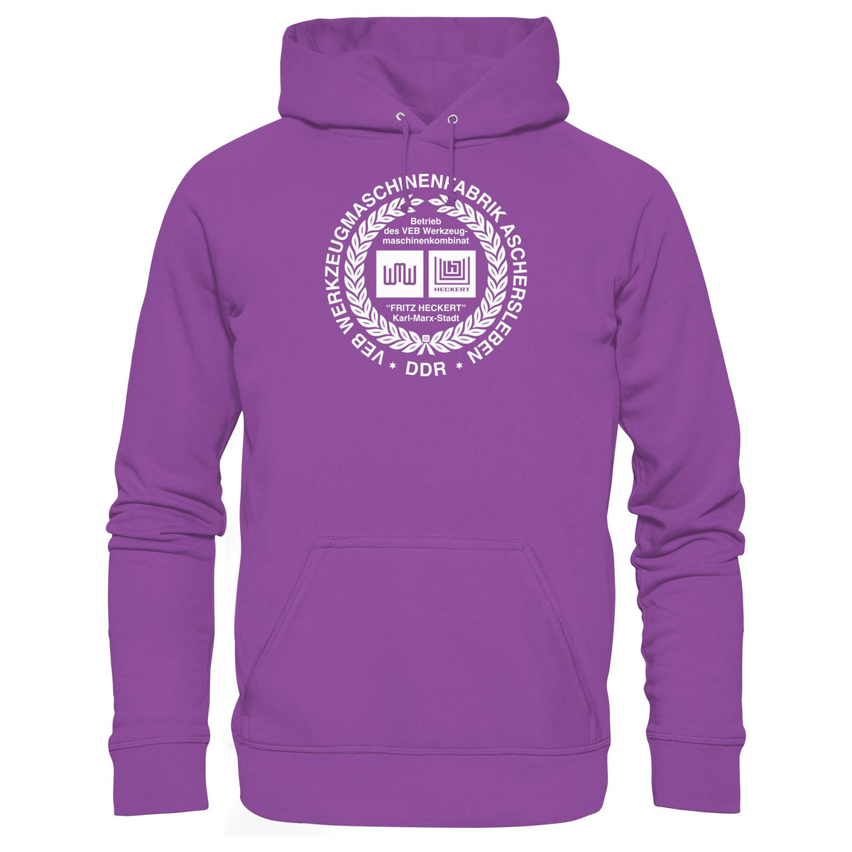 DDR Ostalgie Kapuze / Hoodie Unisex • VEB WERKZEUGMASCHINENKOMBINAT FRITZ HECKERT - ASCHERSLEBEN