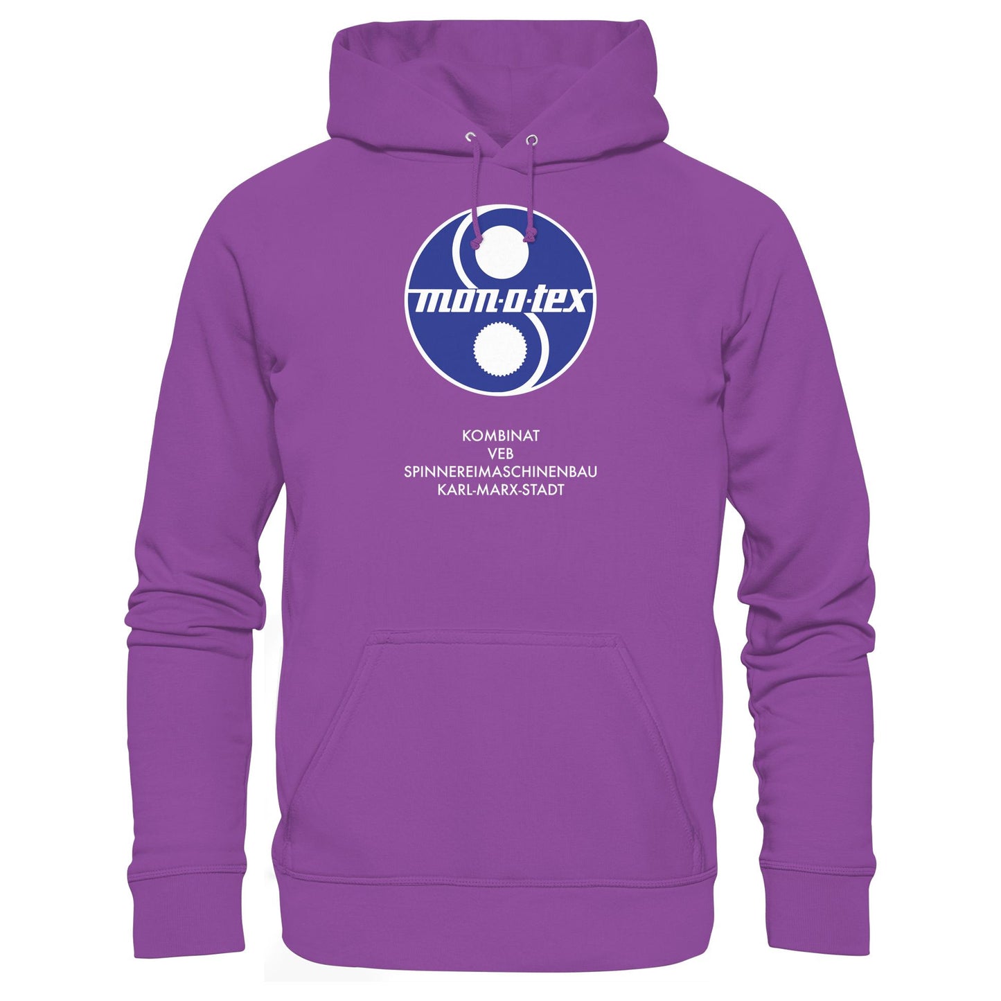 DDR Ostalgie Kapuze / Hoodie Unisex • MONOTEX VEB KOMBINAT SPINNEREIMASCHINENBAU KARL-MARX-STADT