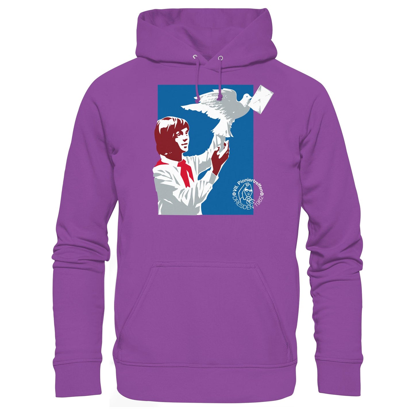 DDR Ostalgie Kapuze / Hoodie Unisex • GEDENKBLATT - FRIEDEN, DRESDEN 1982