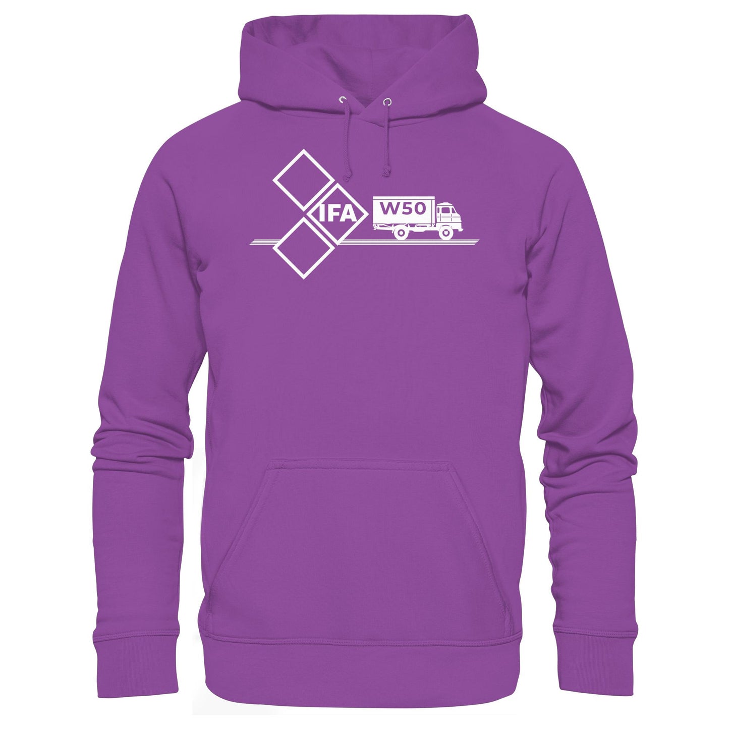 DDR Ostalgie Kapuze / Hoodie Unisex • IFA W50 (ORIGINAL SCHILD)