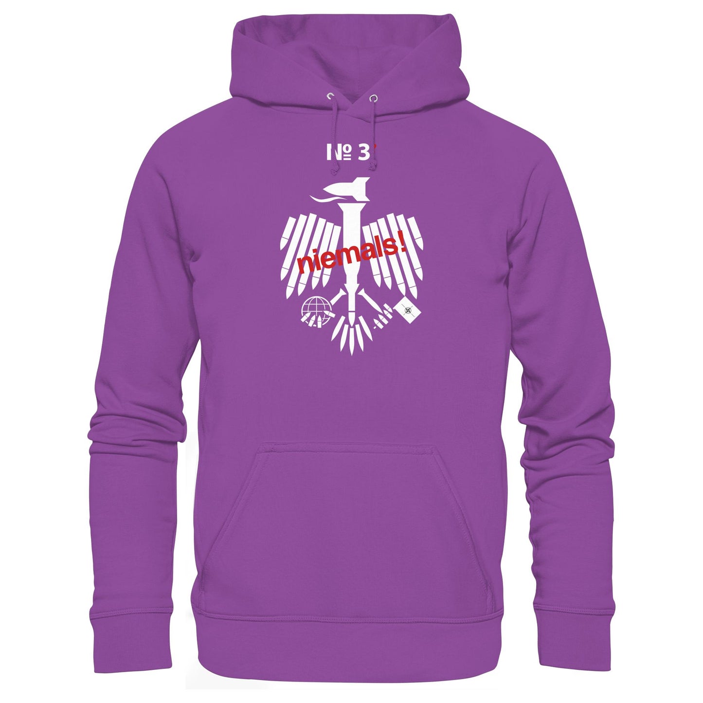DDR Ostalgie Kapuze / Hoodie Unisex • 3. WELTKRIEG NIEMALS! ANTI-NATO (ORIGINAL POSTER)