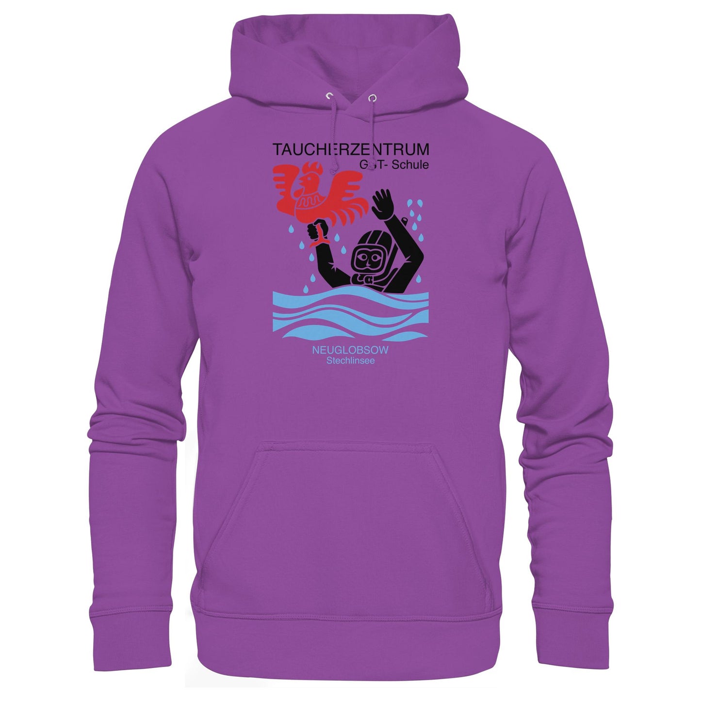 DDR Ostalgie Kapuze / Hoodie Unisex • GST-TAUCHSCHULE NEUGLOBSOW STECHLINSEE
