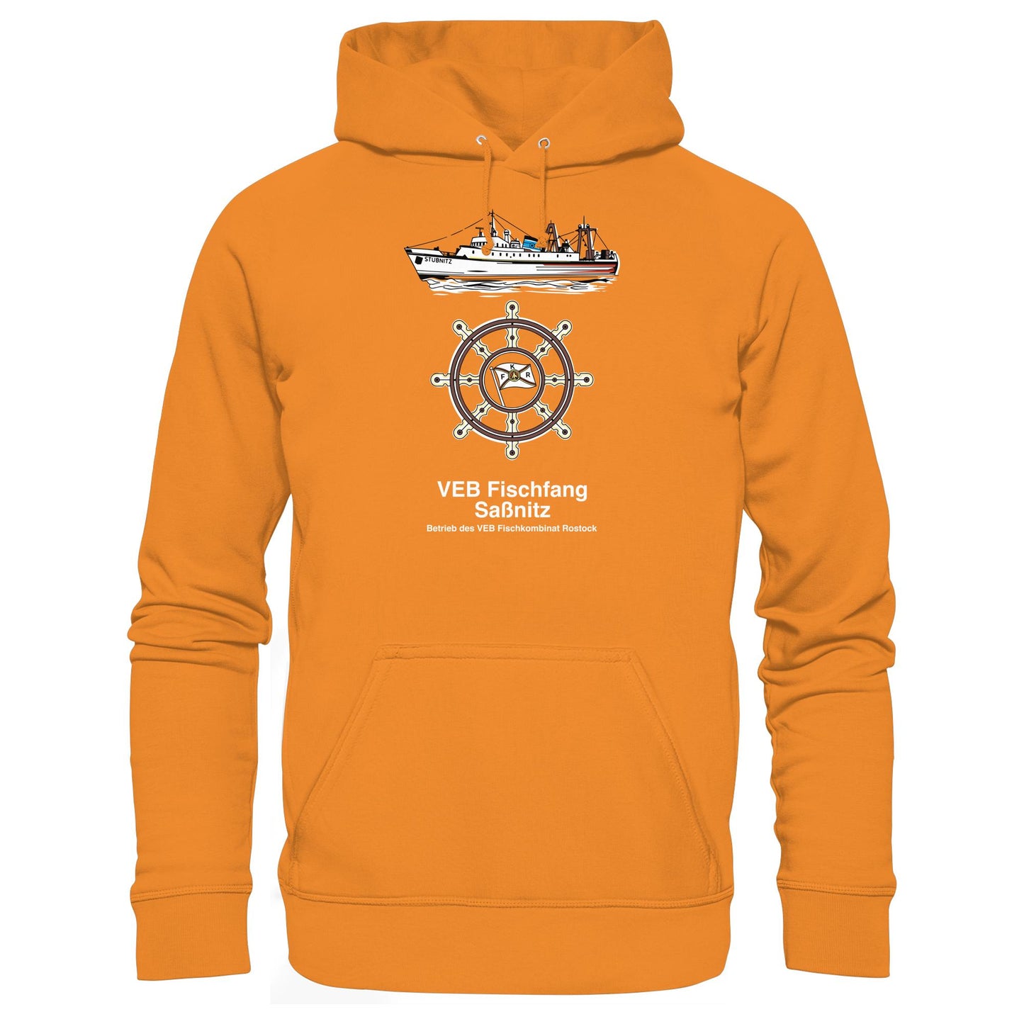 DDR Ostalgie Kapuze / Hoodie Unisex •  VEB FISCHFANG SASSNITZ