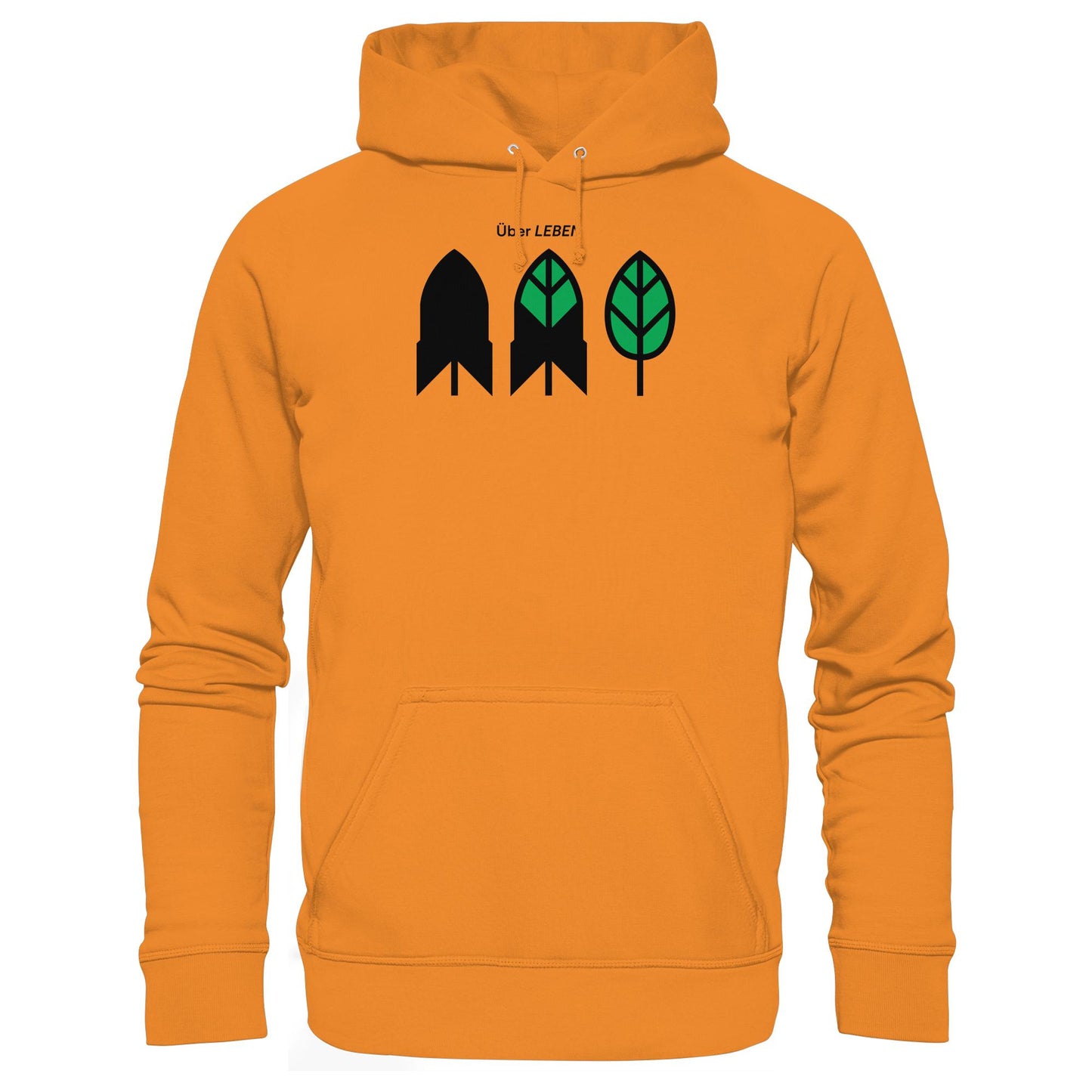 DDR Ostalgie Kapuze / Hoodie Unisex • ÜBER LEBEN (ORIGINAL FRIEDENS-PLAKAT)