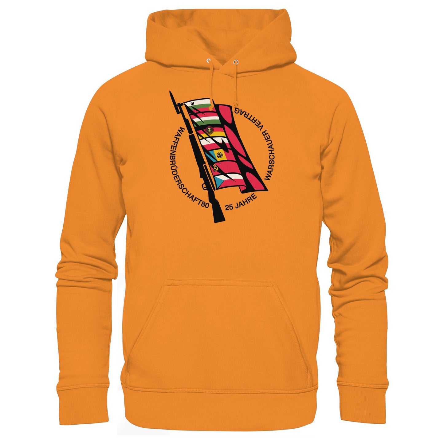 DDR Ostalgie Kapuze / Hoodie Unisex • WAFFENBRÜDERSCHAFT80 - 25 JAHRE WARSCHAUER VERTRAG (NVA)