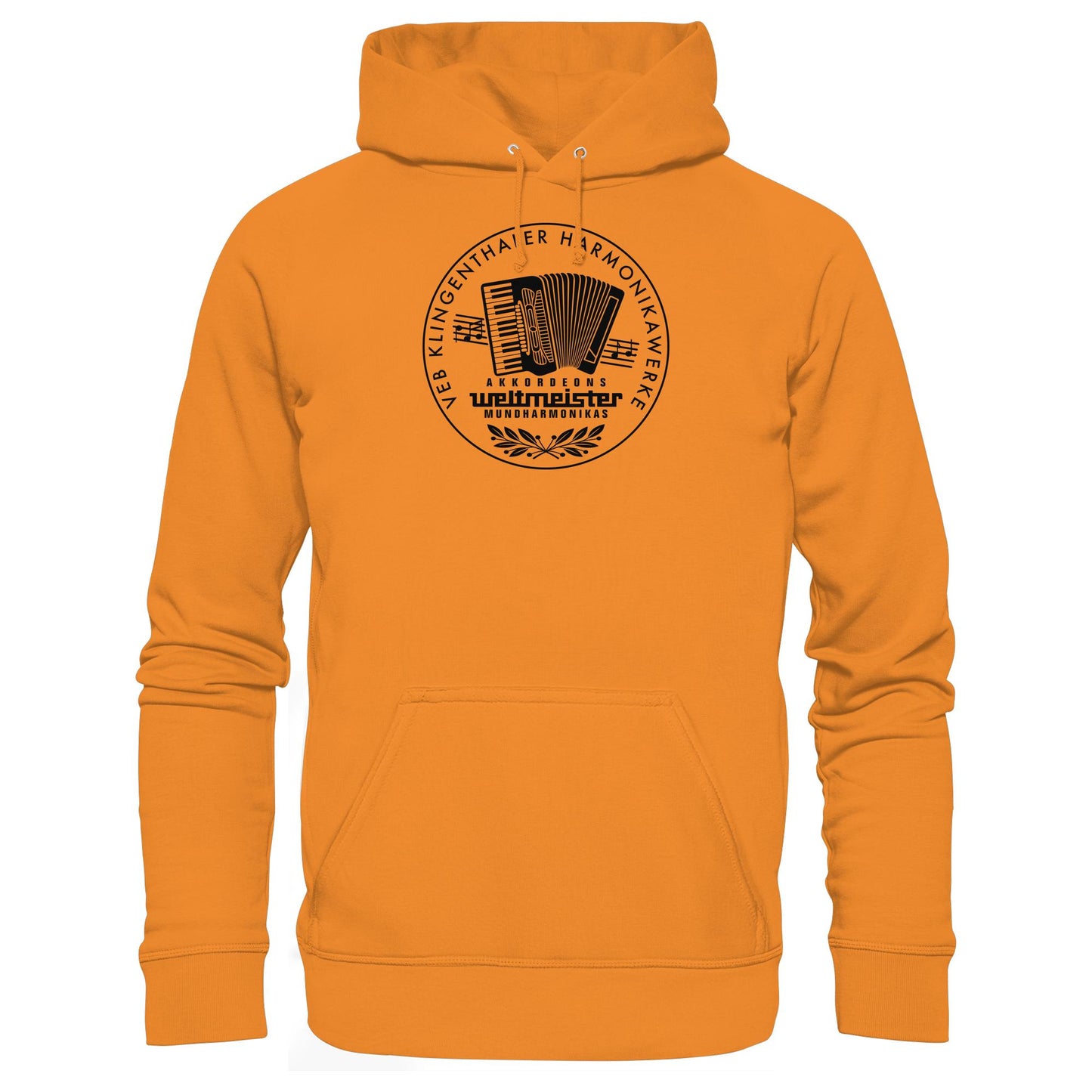 DDR Ostalgie Kapuze / Hoodie Unisex • WELTMEISTER VEB KLINGENTHALER HARMONIKAWERKE