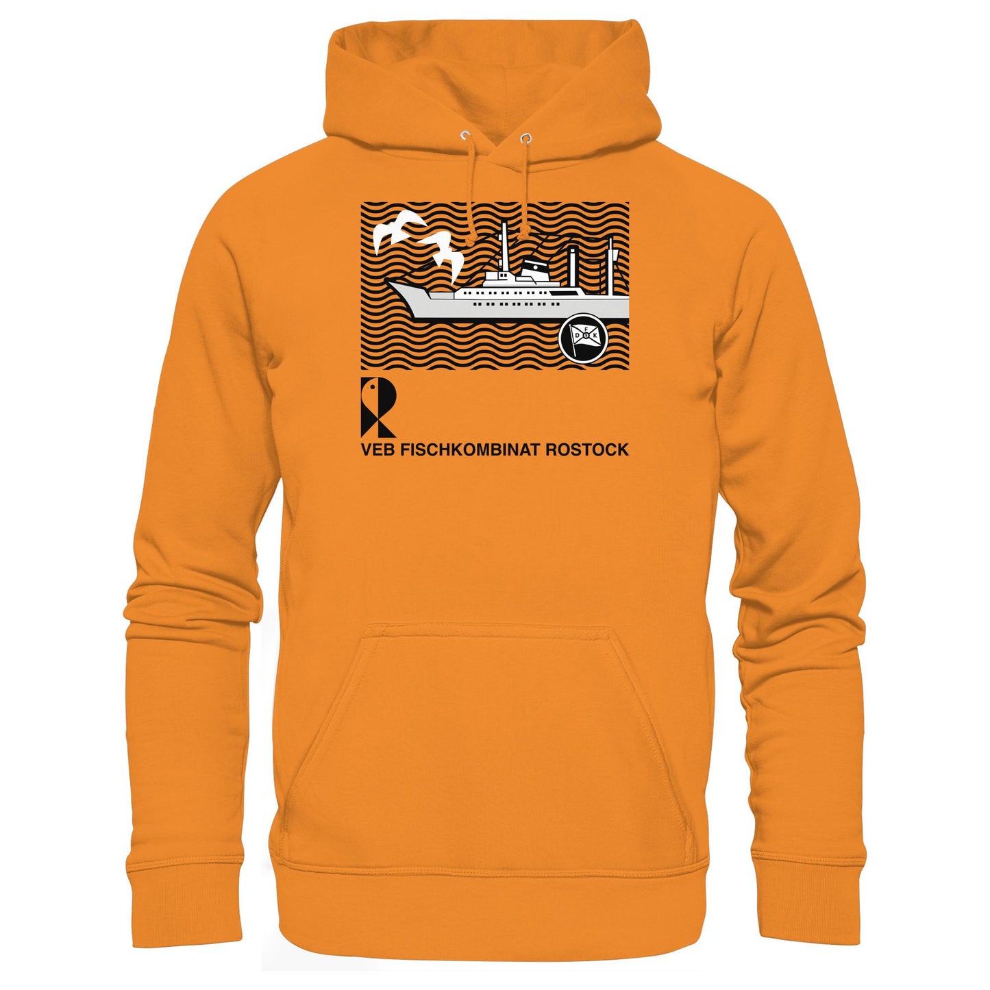 DDR Ostalgie Kapuze / Hoodie Unisex •  VEB FISCHKOMBINAT ROSTOCK