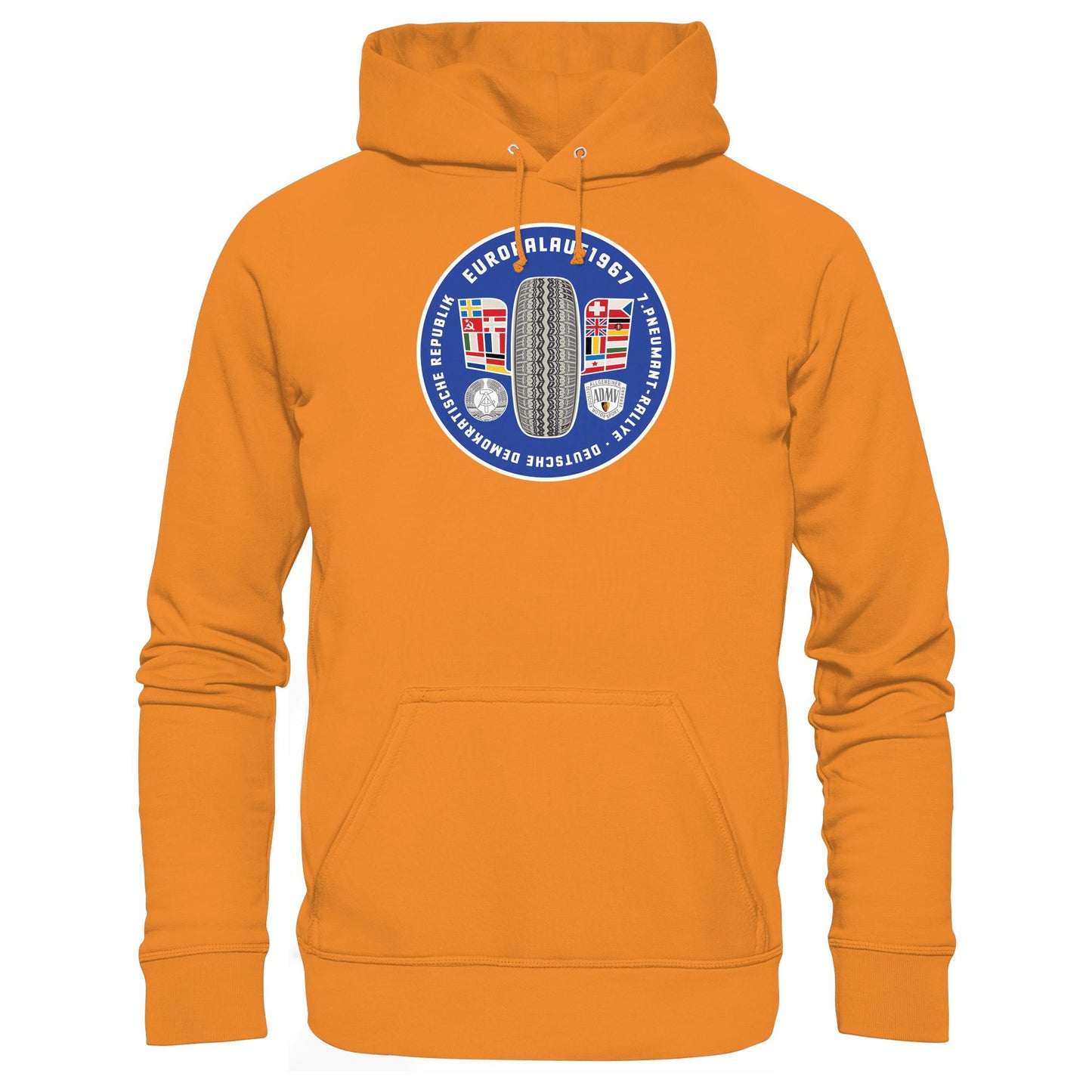 DDR Ostalgie Kapuze / Hoodie Unisex • PNEUMANT RALLYE, EUROPALAUF 1967
