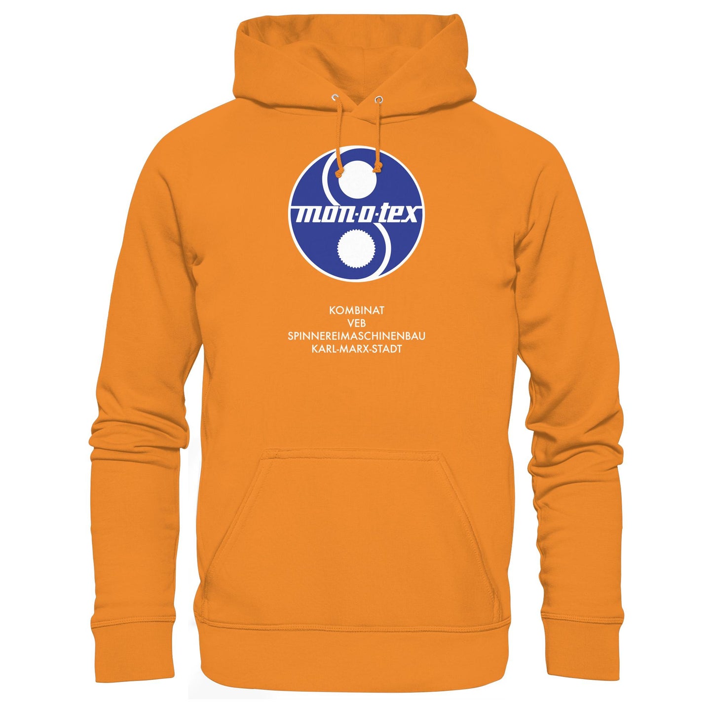 DDR Ostalgie Kapuze / Hoodie Unisex • MONOTEX VEB KOMBINAT SPINNEREIMASCHINENBAU KARL-MARX-STADT