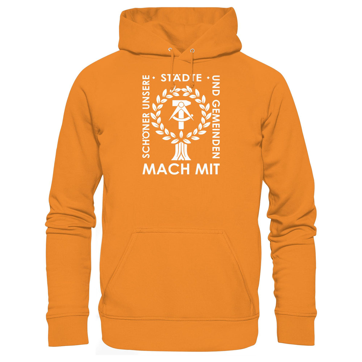 DDR Ostalgie Kapuze / Hoodie Unisex • SCHÖNER UNSERE STÄDTE - DUNKEL