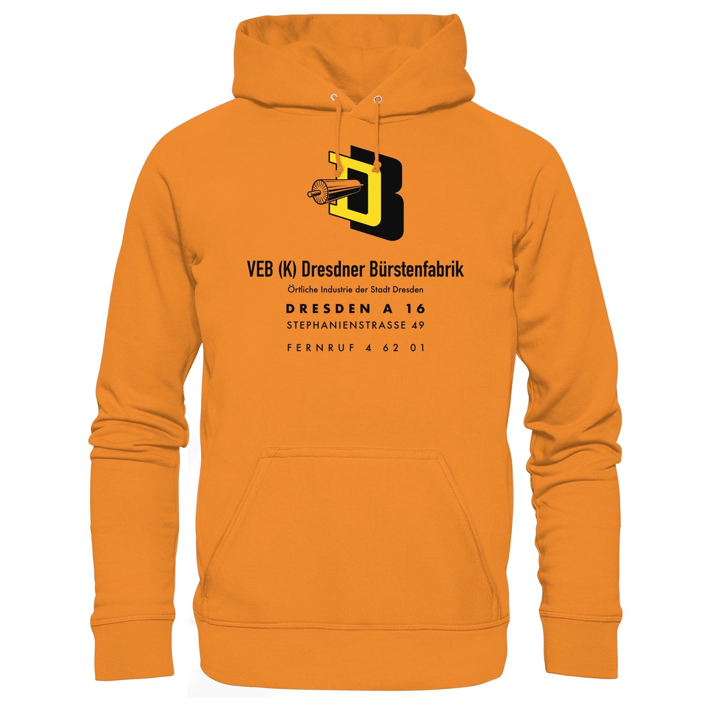DDR Ostalgie Kapuze / Hoodie Unisex • VEB DRESDNER BÜRSTENFABRIK