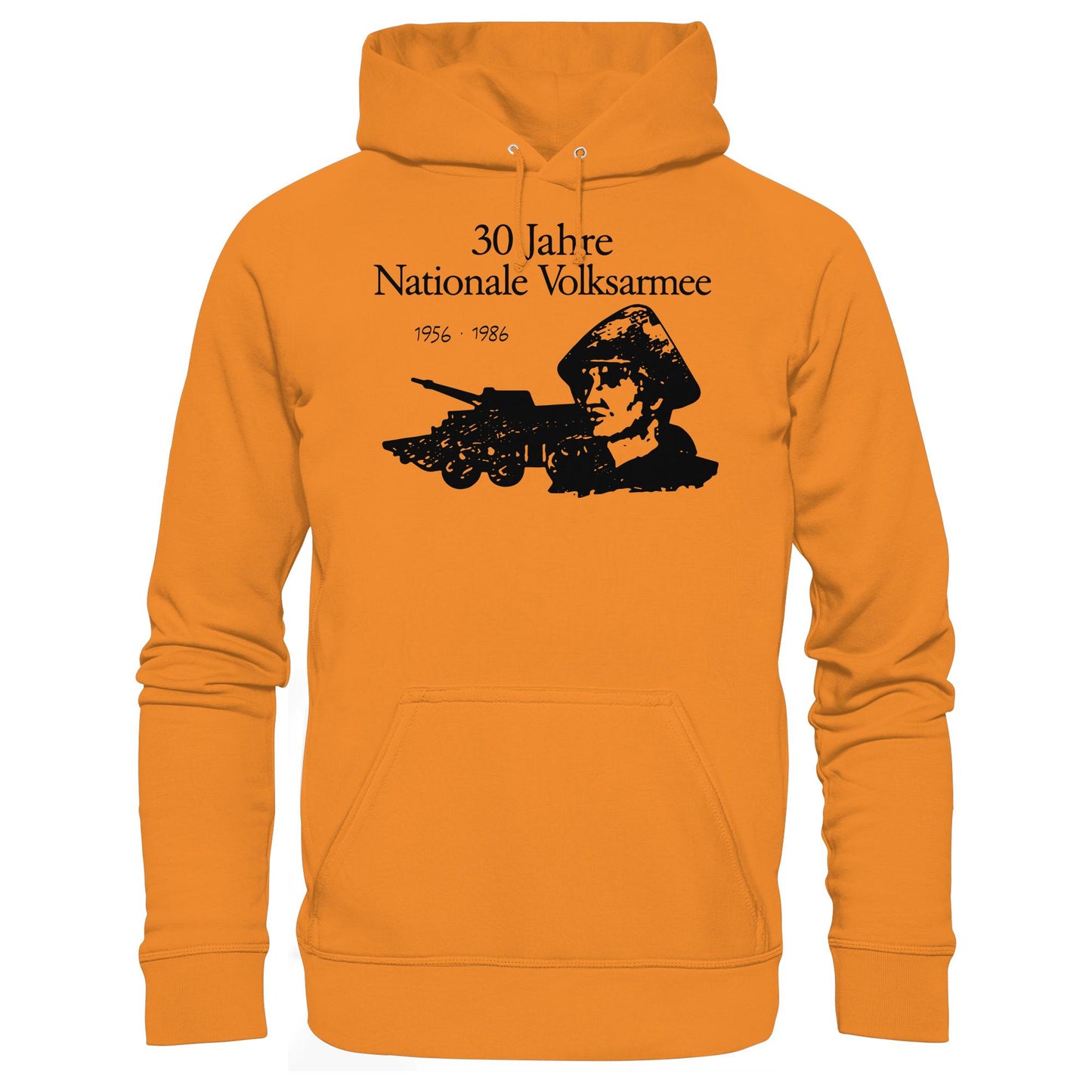 DDR Ostalgie Kapuze / Hoodie Unisex • 30 JAHRE NATIONALE VOLKSARMEE (ORIGINAL BRIEFMARKE)