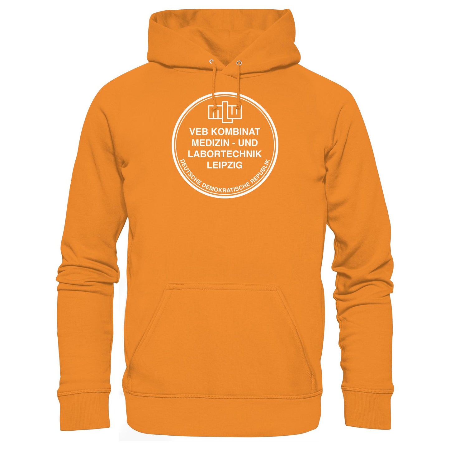 DDR Ostalgie Kapuze / Hoodie Unisex • MLW VEB KOMBINAT MEDIZIN- UND LABORTECHNIK LEIPZIG