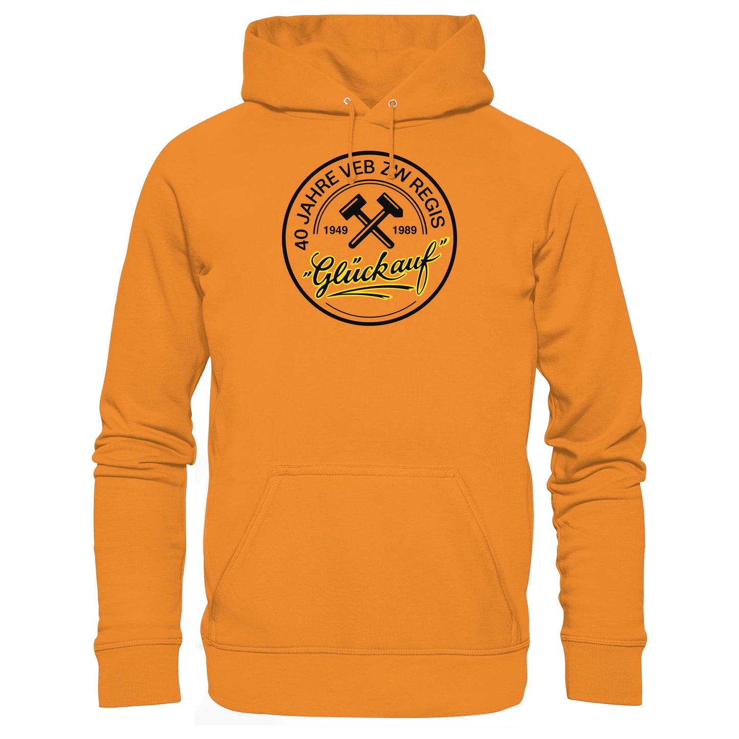 DDR Ostalgie Kapuze / Hoodie Unisex • 40 JAHRE VEB ZW REGIS - GLÜCK AUF