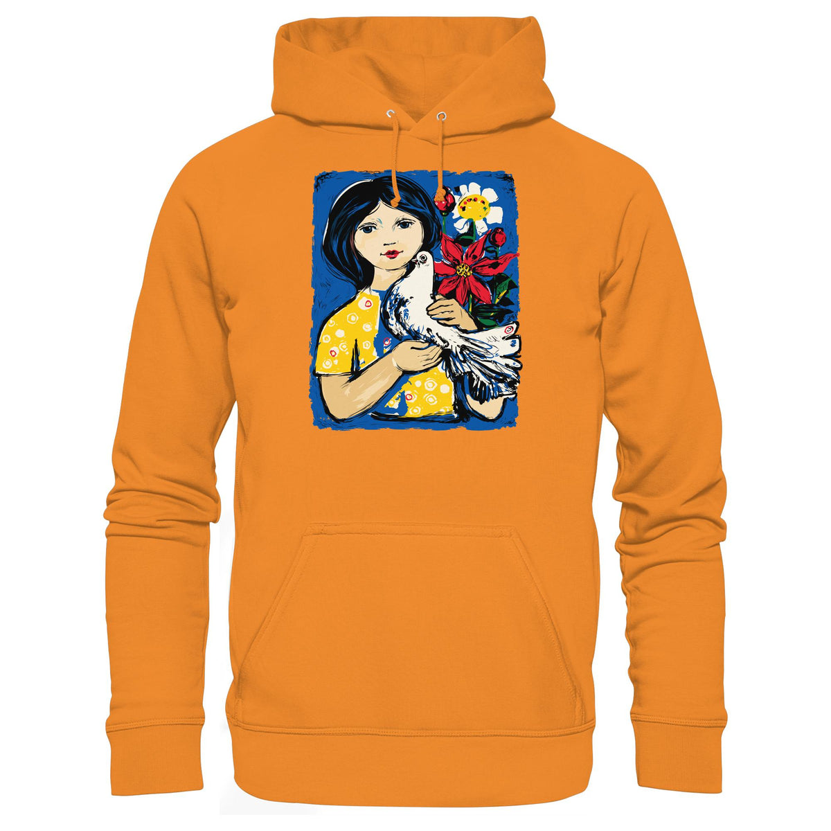 DDR Ostalgie Kapuze / Hoodie Unisex •  WALTER WOMACKA - MÄDCHEN MIT FRIEDENSTAUBE