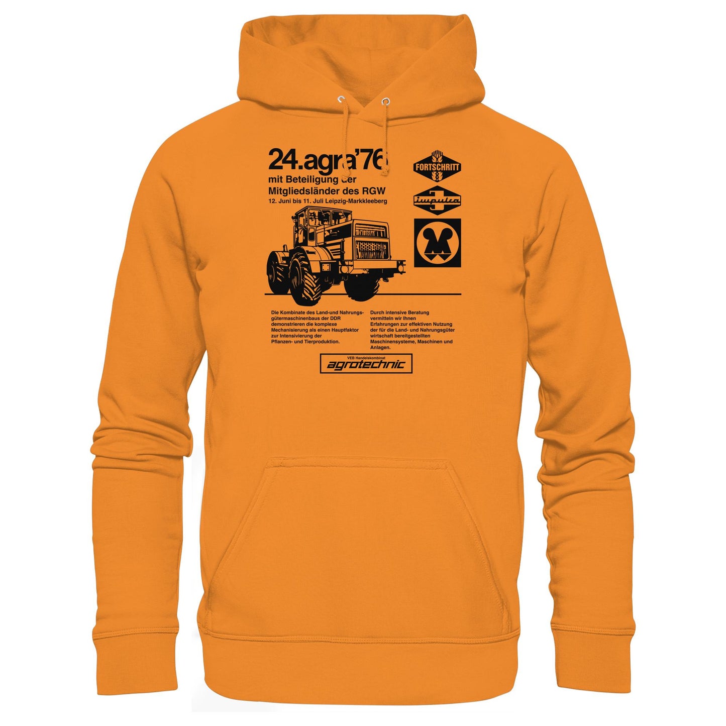 DDR Ostalgie Kapuze / Hoodie Unisex • AGRA 1976, LEIPZIG-MARKKLEEBERG