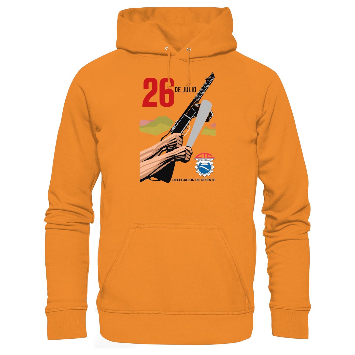 DDR Ostalgie Kapuze / Hoodie Unisex • BEWEGUNG DES 26. JULI, KUBA (ORIGINAL POSTER)