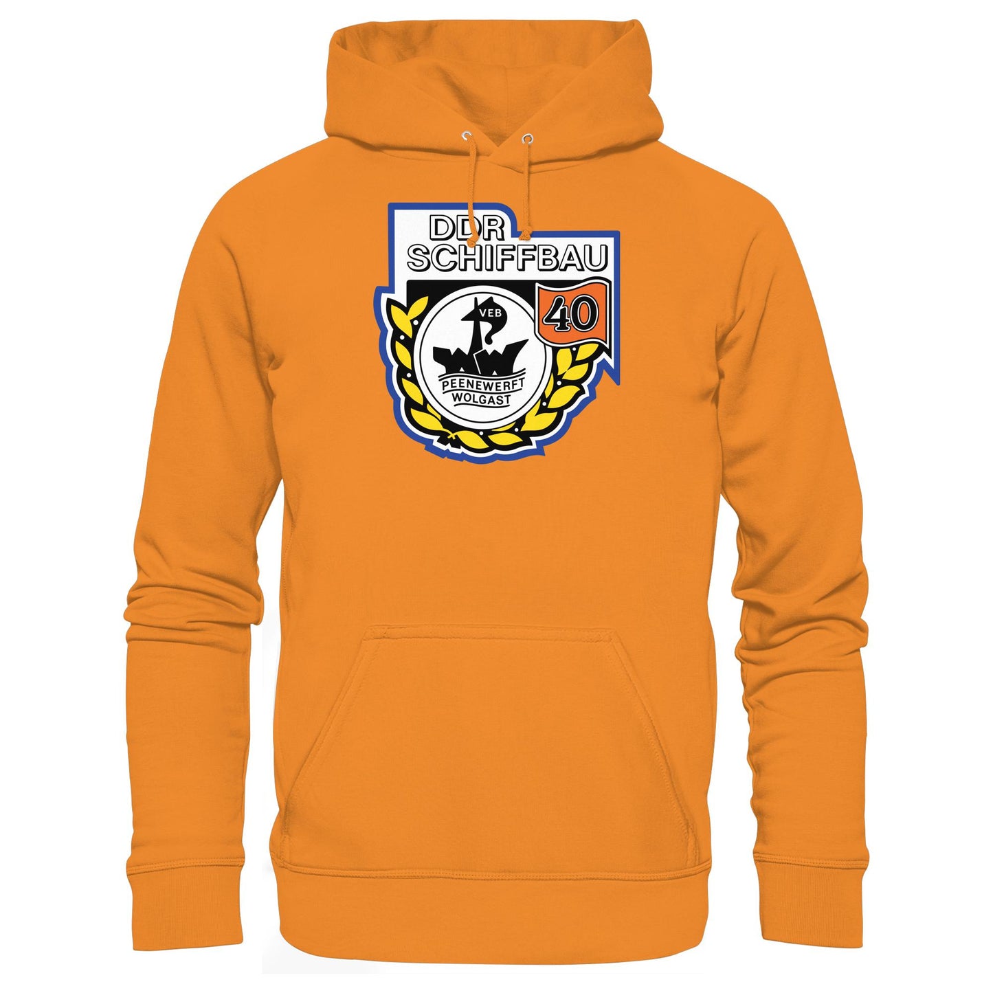 DDR Ostalgie Kapuze / Hoodie Unisex • VEB PEENEWERFT WOLGAST, DDR SCHIFFBAU