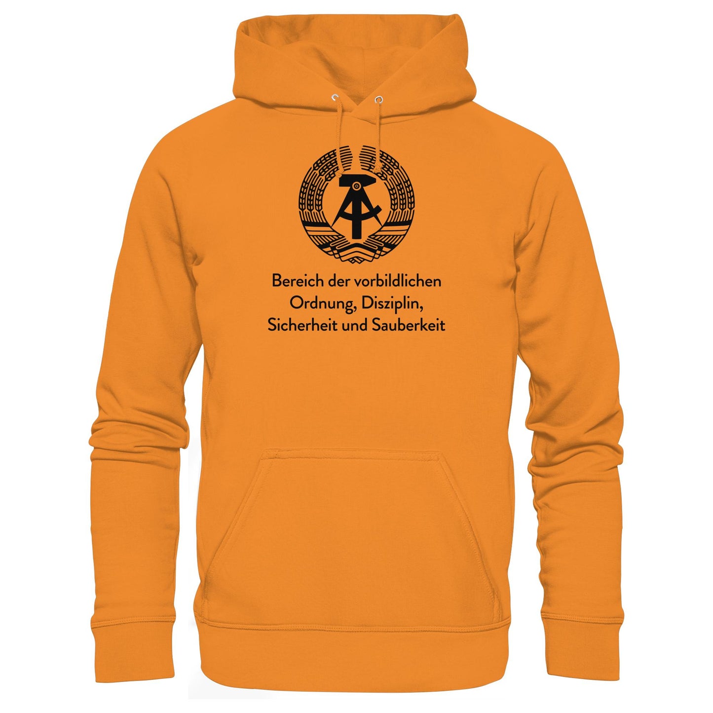 DDR Ostalgie Kapuze / Hoodie Unisex • BEREICH DER VORBILDLICHEN ORDNUNG (ORIGINAL SCHILD)