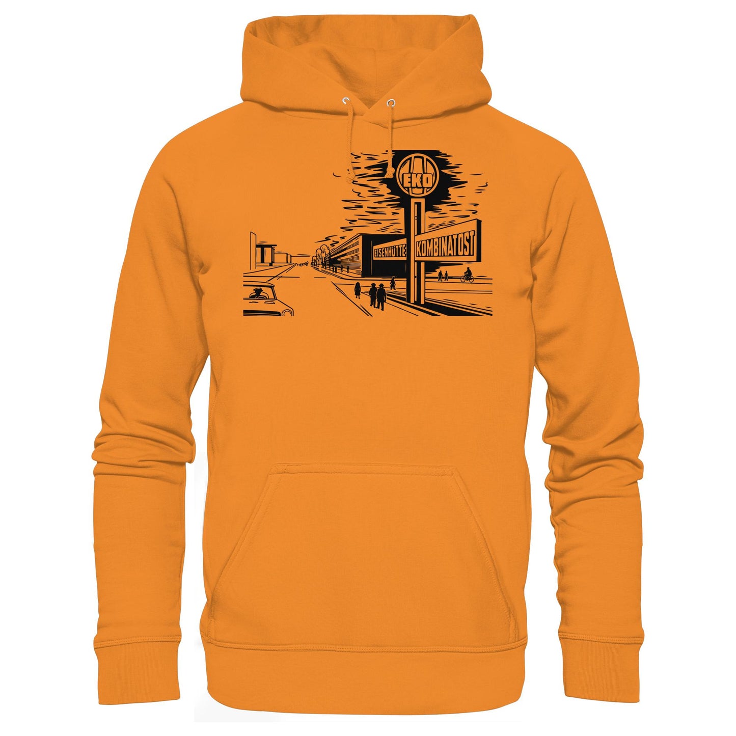 DDR Ostalgie Kapuze / Hoodie Unisex • EISENHÜTTENKOMBINAT OST (EKO) - ORIGINAL POSTSTEMPEL