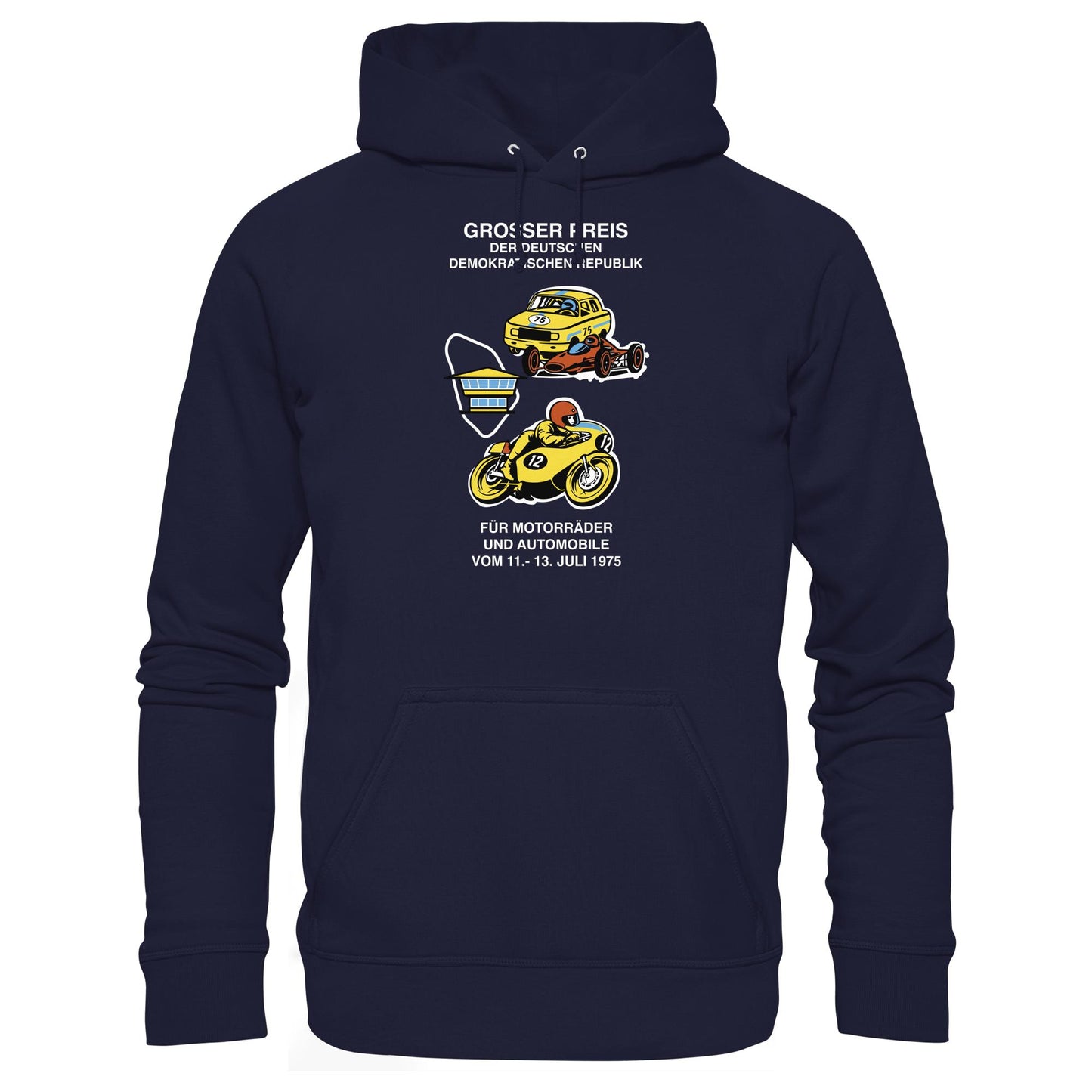 DDR Ostalgie Kapuze / Hoodie Unisex • GROSSER PREIS DER DDR 1975