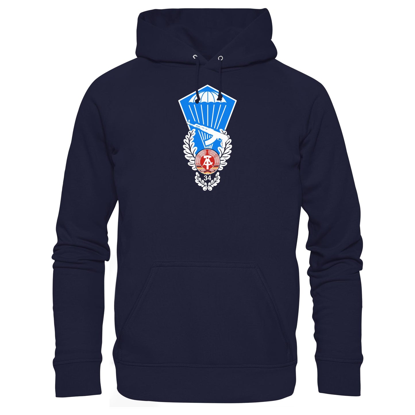 DDR Ostalgie Kapuze / Hoodie Unisex • NVA SPRUNGABZEICHEN