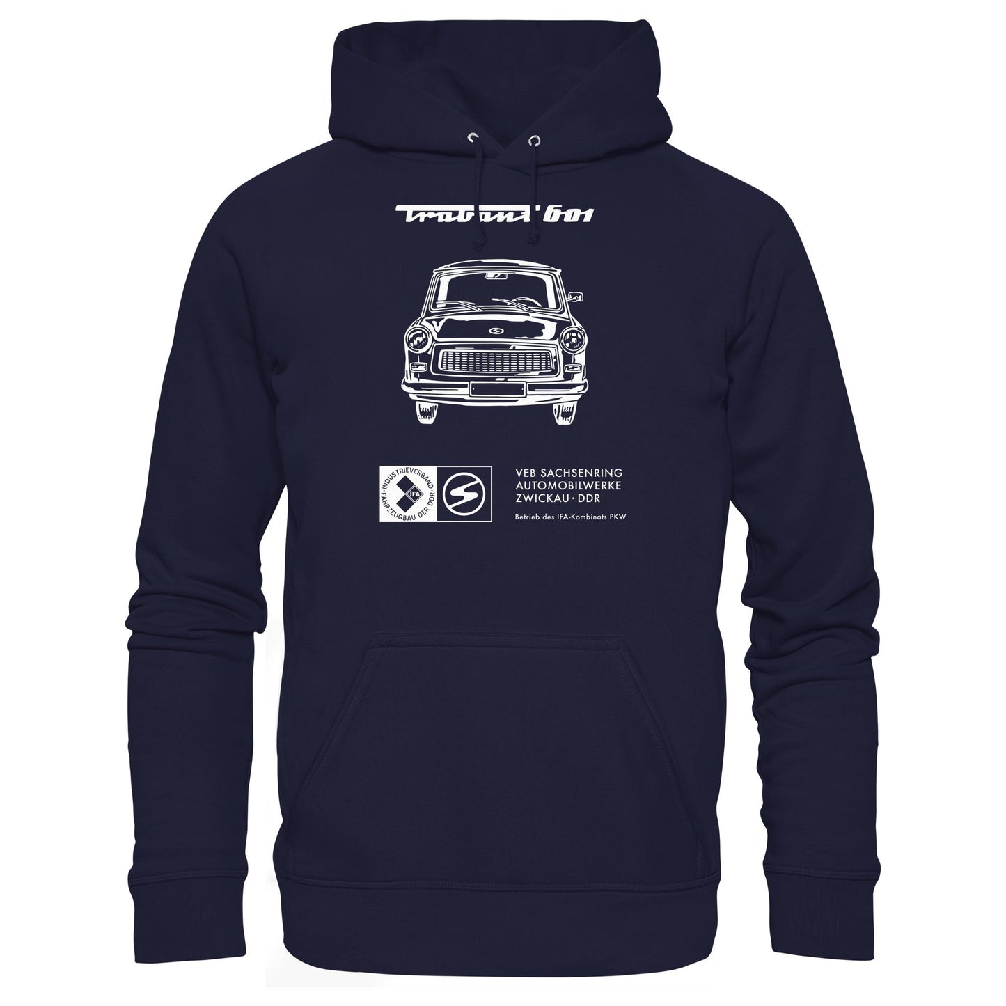 DDR Ostalgie Kapuze / Hoodie Unisex • TRABANT 601 (ORIGINAL TITEL BETRIEBSANLEITUNG)