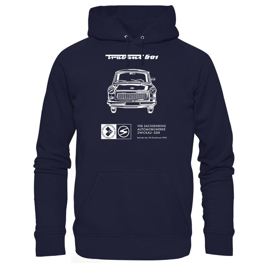 DDR Ostalgie Kapuze / Hoodie Unisex • TRABANT 601 (ORIGINAL TITEL BETRIEBSANLEITUNG)