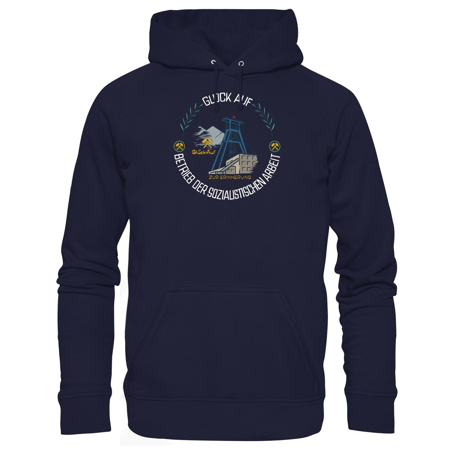 DDR Ostalgie Kapuze / Hoodie Unisex • WISMUT - GLÜCK AUF