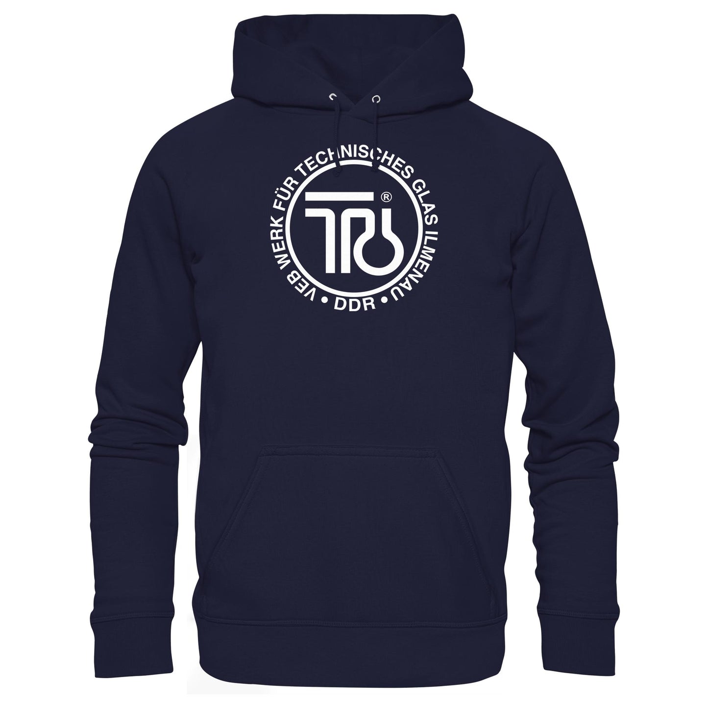 DDR Ostalgie Kapuze / Hoodie Unisex • VEB WERK FÜR TECHNISCHES GLAS ILMENAU