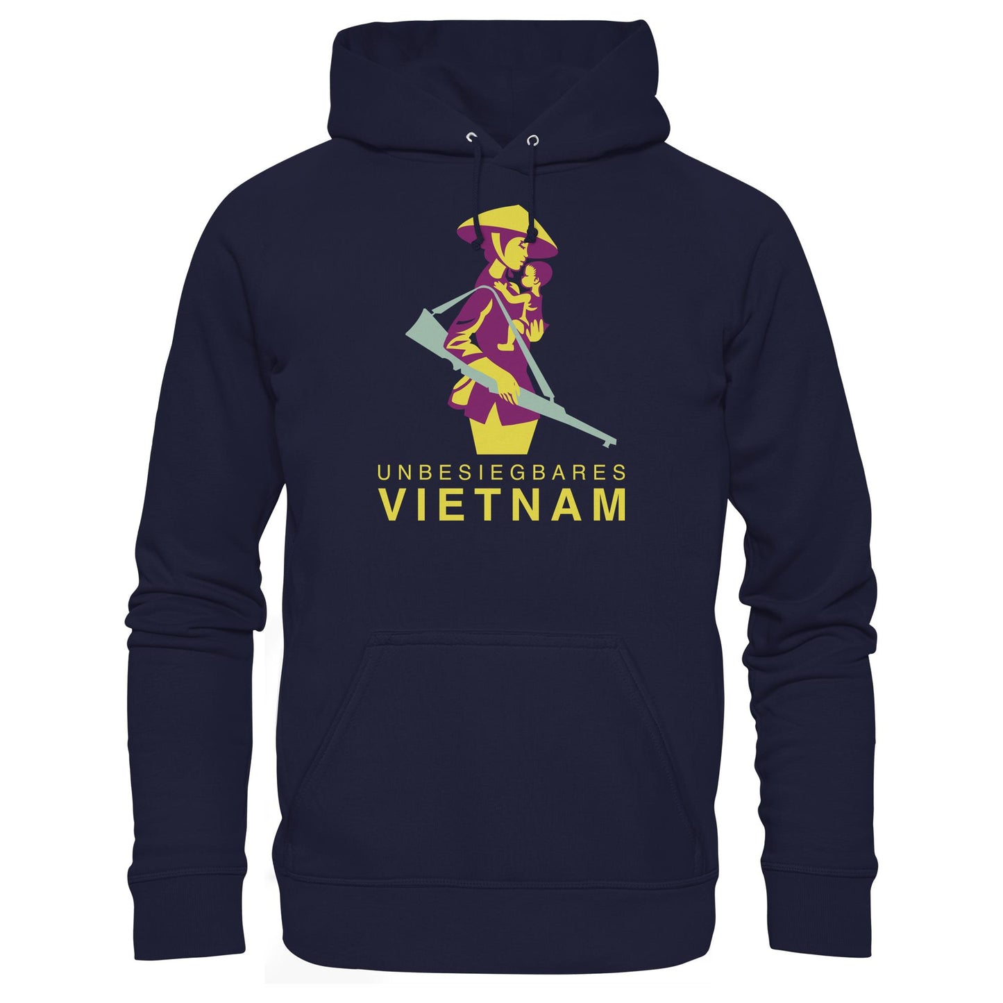 DDR Ostalgie Kapuze / Hoodie Unisex • UNBESIEGBARES VIETNAM (DDR-BRIEFMARKE)