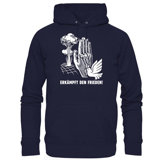 DDR Ostalgie Kapuze / Hoodie Unisex • ERKÄMPFT DEN FRIEDEN! (ORIGINAL-PLAKAT)