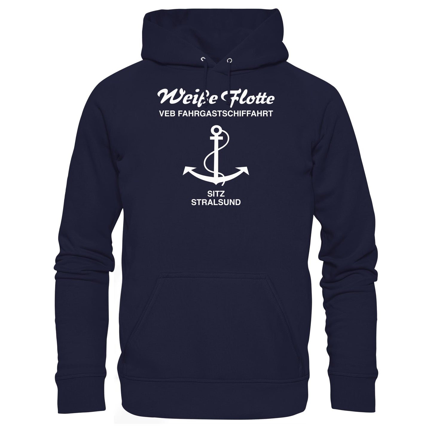 DDR Ostalgie Kapuze / Hoodie Unisex • VEB FAHRGASTSCHIFFAHRT, STRALSUND