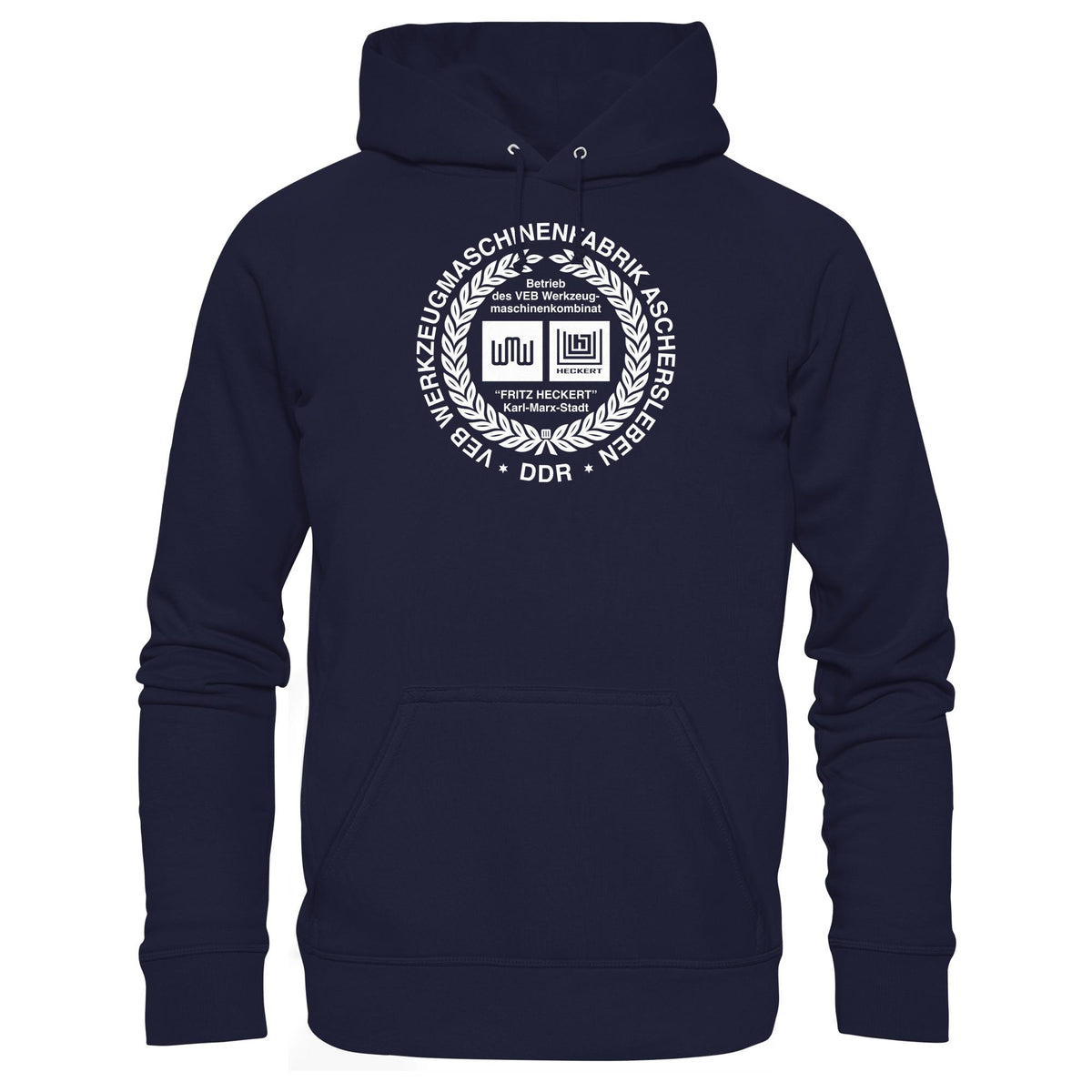 DDR Ostalgie Kapuze / Hoodie Unisex • VEB WERKZEUGMASCHINENKOMBINAT FRITZ HECKERT - ASCHERSLEBEN