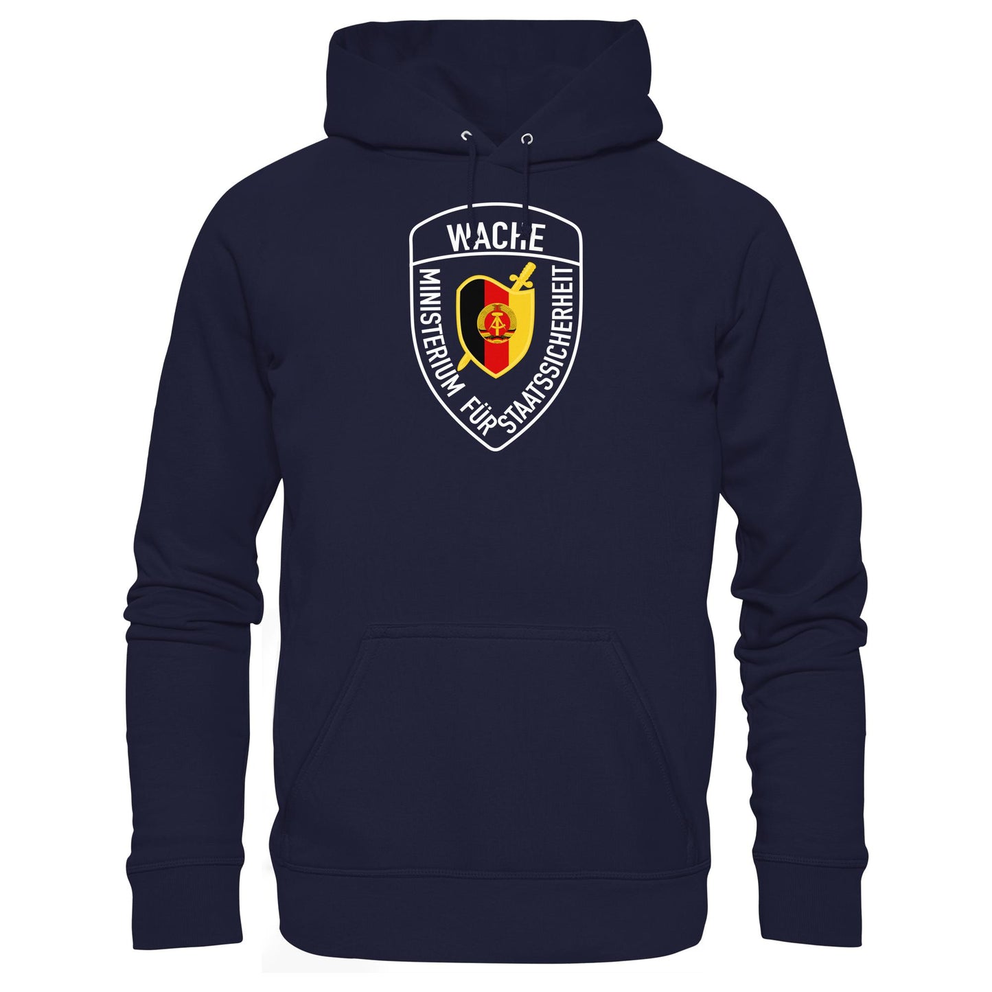 DDR Ostalgie Kapuze / Hoodie Unisex • MINISTERIUM FÜR STAATSSICHERHEIT - WACHE (ORIGINAL SCHILD)