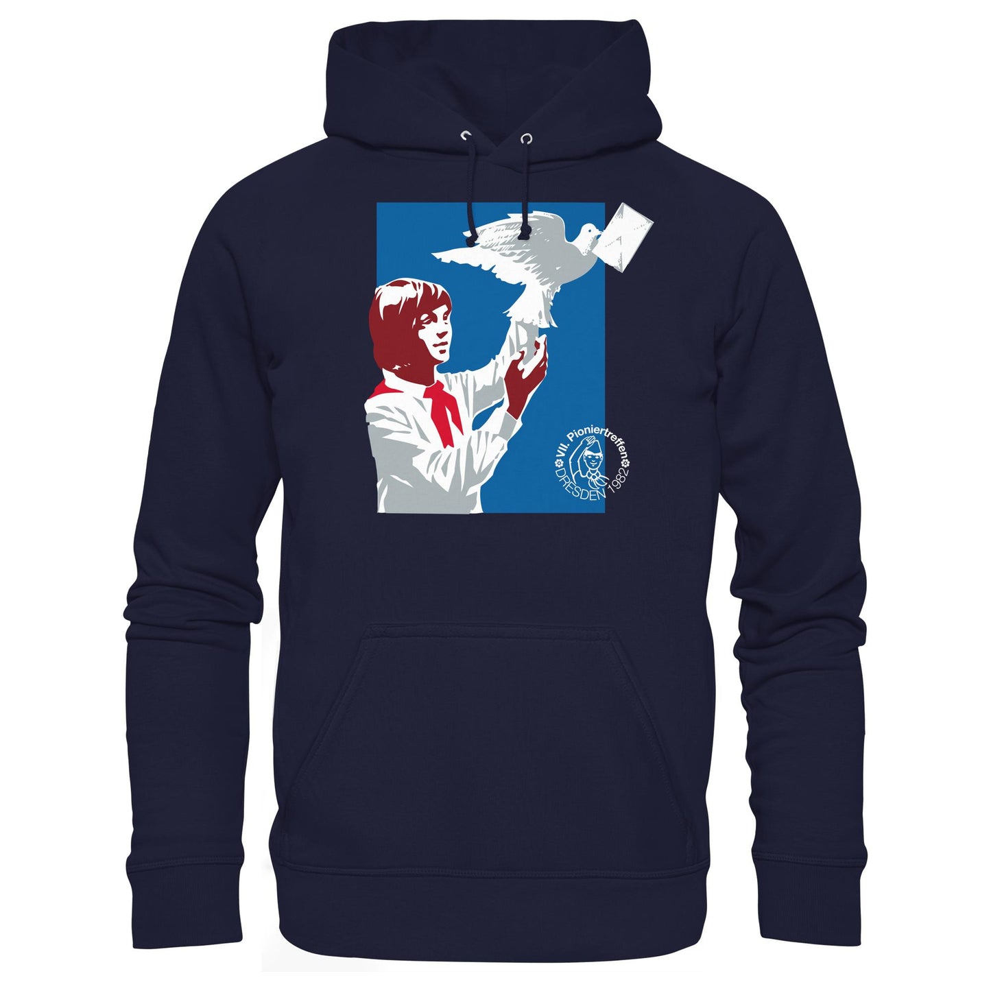 DDR Ostalgie Kapuze / Hoodie Unisex • GEDENKBLATT - FRIEDEN, DRESDEN 1982