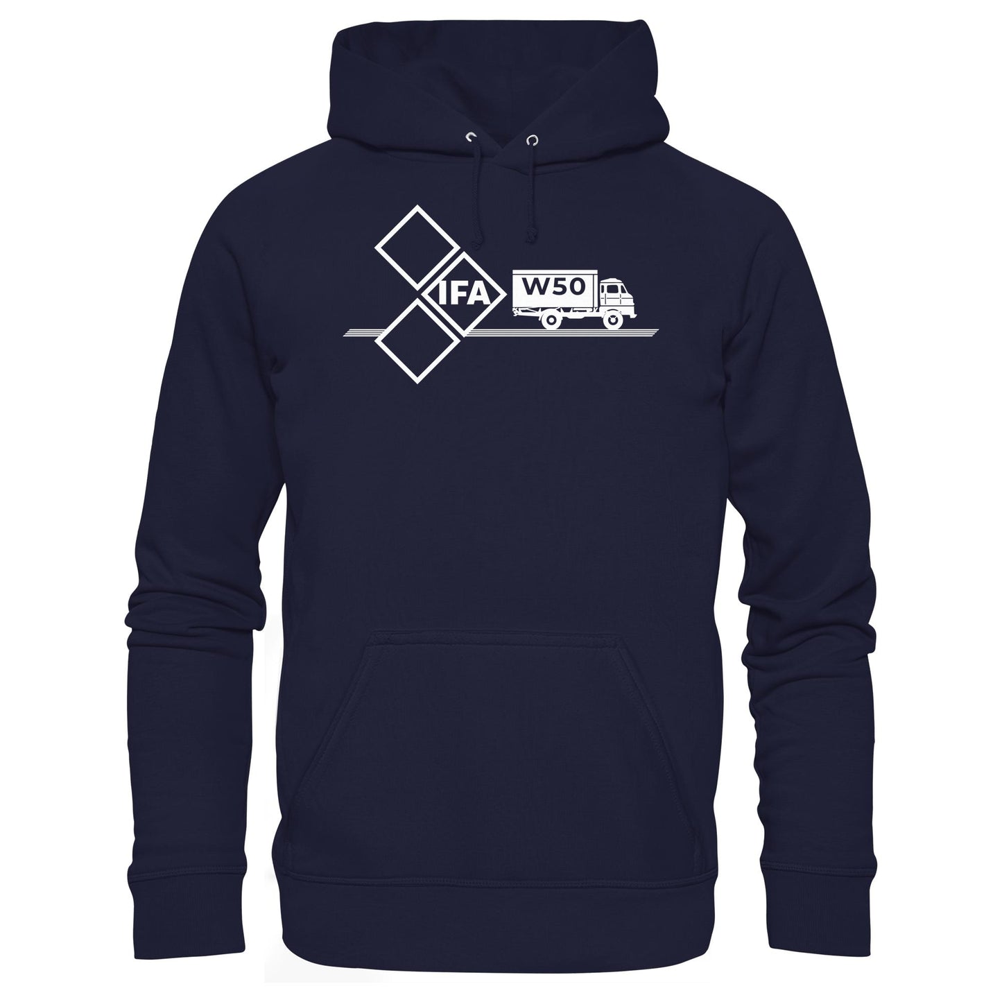 DDR Ostalgie Kapuze / Hoodie Unisex • IFA W50 (ORIGINAL SCHILD)