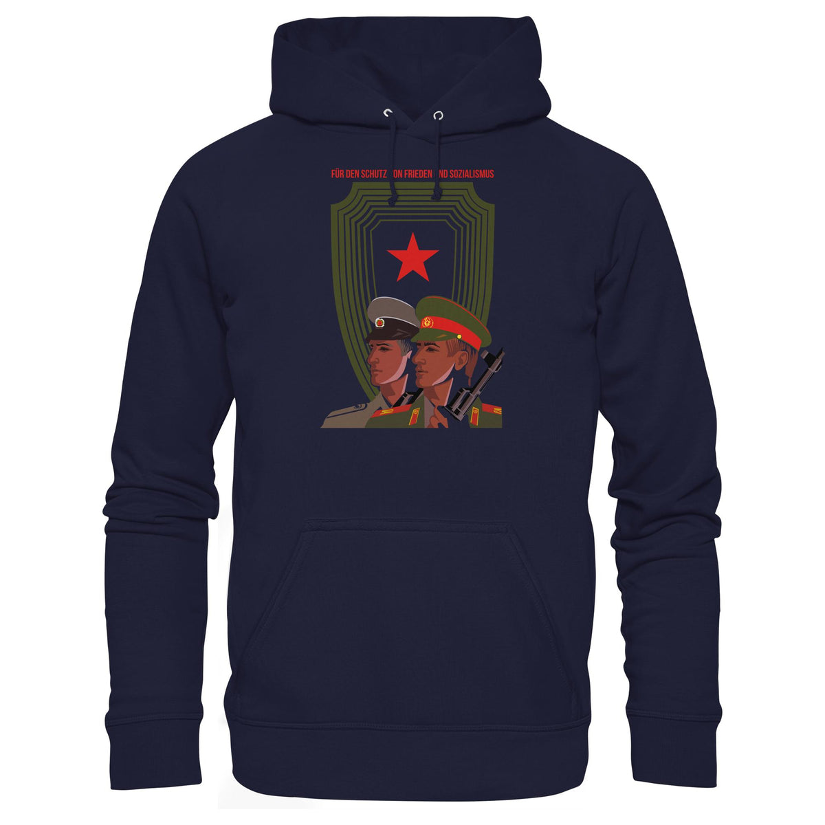 DDR Ostalgie Kapuze / Hoodie Unisex • NVA UND CA - FÜR DEN SCHUTZ VON FRIEDEN