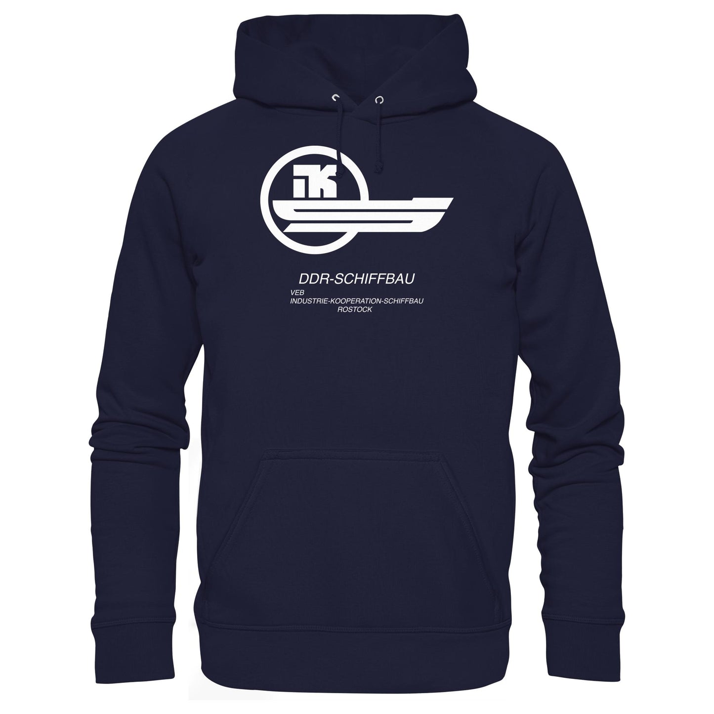 DDR Ostalgie Kapuze / Hoodie Unisex •  VEB INDUSTRIE-KOOPERATION SCHIFFBAU ROSTOCK