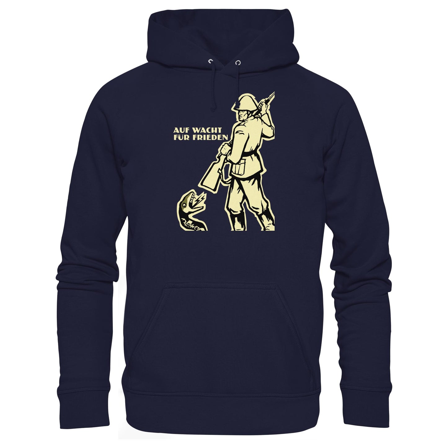 DDR Ostalgie Kapuze / Hoodie Unisex • NVA - AUF WACHT FÜR FRIEDEN, ANTI-NATO (ORIGINAL PLAKAT)