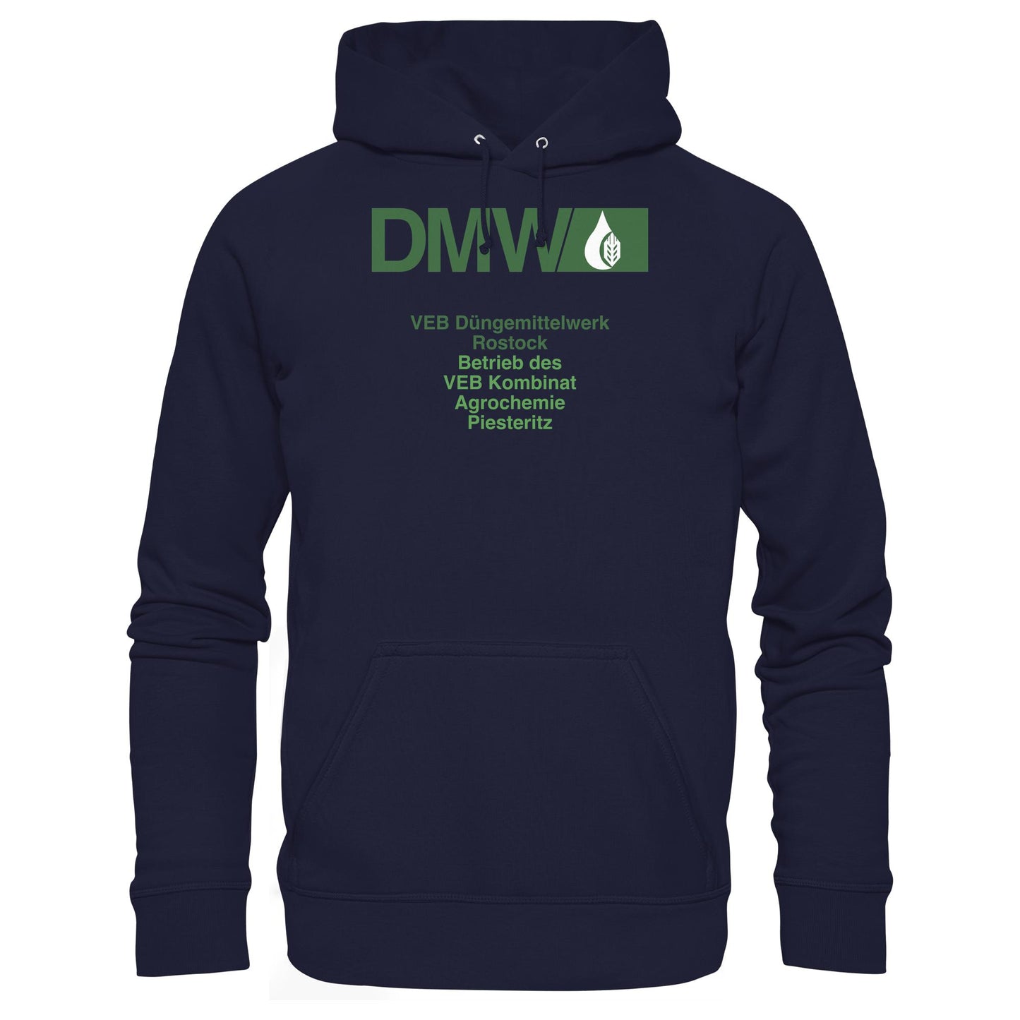 DDR Ostalgie Kapuze / Hoodie Unisex • VEB DÜNGEMITTELWERK ROSTOCK